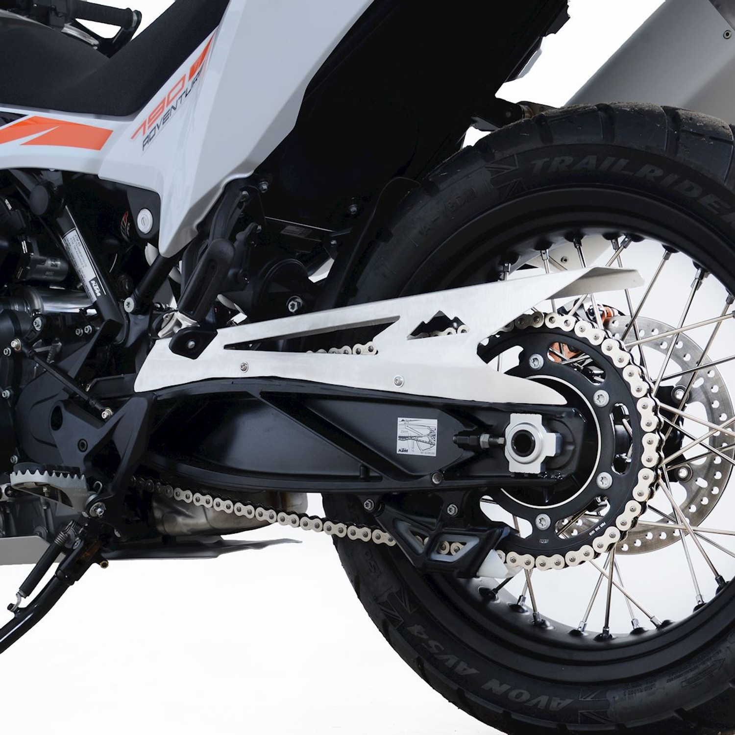 R&G Racing Brushed Stainless Chain Guard for the KTM 790 Adventure '19-'21 / Husqvarna Norden 901 '2022 R&G Racing Brushed Stainless Chain Guard for the KTM 790 Adventure '19-'21 / Husqvarna Norden 901 '2022